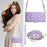 For Samsung Galaxy S25 Edge Case Rhombus Stitching Wallet Stand Leather Phone Cover with Long  /  Short Strap - Purple - 5
