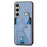 For Samsung Galaxy A56 5G Case with K-Shaped Kickstand Leather Phone Back Cover - Blue - 2