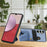 For Samsung Galaxy A56 5G Case with K-Shaped Kickstand Leather Phone Back Cover - Blue - 4