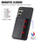 For Samsung Galaxy A56 5G Case RFID Blocking Carbon Fiber Leather Phone Back Cover with Card Holder - Black - 3