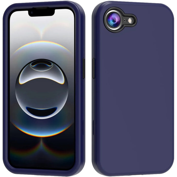 GW03 For iPhone 17e / 16e Case TPU + PC Phone Cover Dual Layer Shockproof - Navy Blue - 1