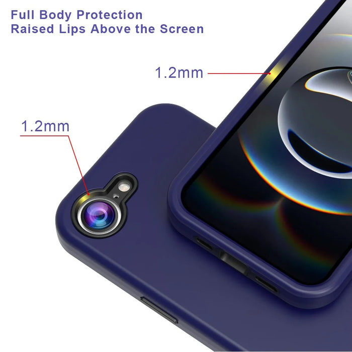 GW03 For iPhone 17e / 16e Case TPU + PC Phone Cover Dual Layer Shockproof - Navy Blue - 3