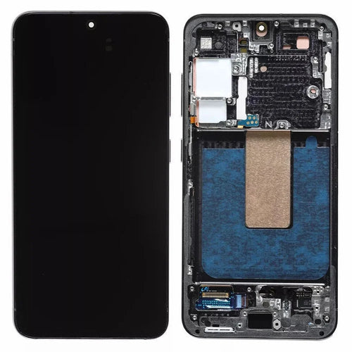 For Samsung Galaxy S23 S911B OEM Grade S AMOLED Screen and Digitizer Assembly + Frame (Without Logo) - Black - 1