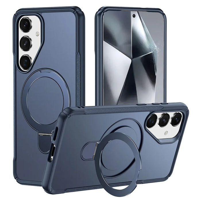 For Samsung Galaxy S25+ / S24+ Case with Magnetic Kickstand TPU + PC Anti Drop Phone Cover - Sapphire - 1