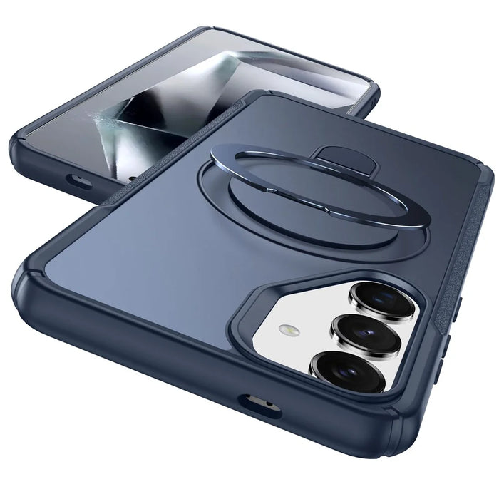 For Samsung Galaxy S25+ / S24+ Case with Magnetic Kickstand TPU + PC Anti Drop Phone Cover - Sapphire - 2