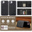 LC.IMEEKE L5 For iPhone 17e / 16e Magnetic Phone Case Leather Back Cover with Detachable Card Holder - Black - 3