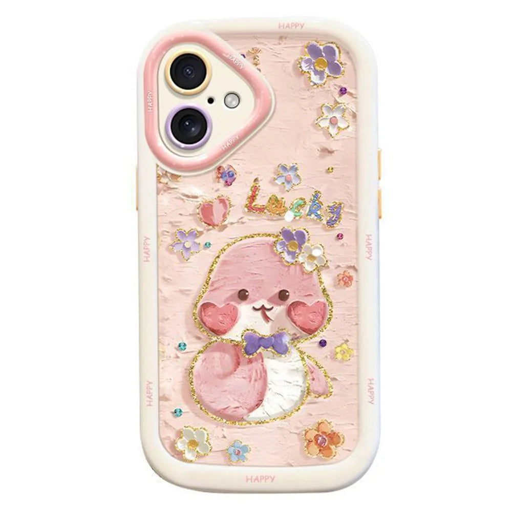 For iPhone 16 Case Lucky Snake Pattern Design TPU + PC Protective Phone Cover - 1