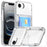 For iPhone 17e / 16e Clear Case PC + TPU Phone Cover Card Holder Kickstand - Transparent - 1