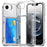For iPhone 17e / 16e Clear Case PC + TPU Phone Cover Card Holder Kickstand - Transparent - 2