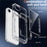 For iPhone 17e / 16e Clear Case PC + TPU Phone Cover Card Holder Kickstand - Transparent - 5