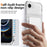 For iPhone 17e / 16e Clear Case PC + TPU Phone Cover Card Holder Kickstand - Transparent - 7