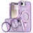 For iPhone 17e / 16e Case Glitter Design TPU + PC Kickstand Phone Protector - Purple - 1