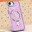 For iPhone 17e / 16e Case Glitter Design TPU + PC Kickstand Phone Protector - Purple - 3