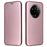 For Realme 14 Pro 5G Case Carbon Fiber Texture Drop-Proof PU Leather Phone Cover - Rose Gold - 1