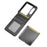 For ZTE nubia Flip2 5G Case PU Leather + PC Card Holder Mobile Phone Cover - Black - 6