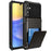 For Samsung Galaxy A36 5G Case PC + TPU Dual Layer Back Phone Cover with Card Holder - Black - 1