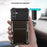 For Samsung Galaxy A36 5G Case PC + TPU Dual Layer Back Phone Cover with Card Holder - Black - 7