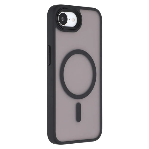 For iPhone 17e / 16e Case Compatible with MagSafe TPU + PC Rubberized Finish Phone Cover - Black - 1