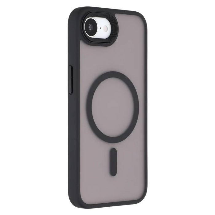 For iPhone 17e / 16e Case Compatible with MagSafe TPU + PC Rubberized Finish Phone Cover - Black - 1