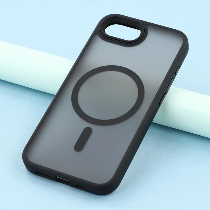 For iPhone 17e / 16e Case Compatible with MagSafe TPU + PC Rubberized Finish Phone Cover - Black - 7