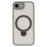 For iPhone 17e / 16e Case Compatible with MagSafe Rotary Ring Kickstand TPU + PC Phone Cover - Grey - 3