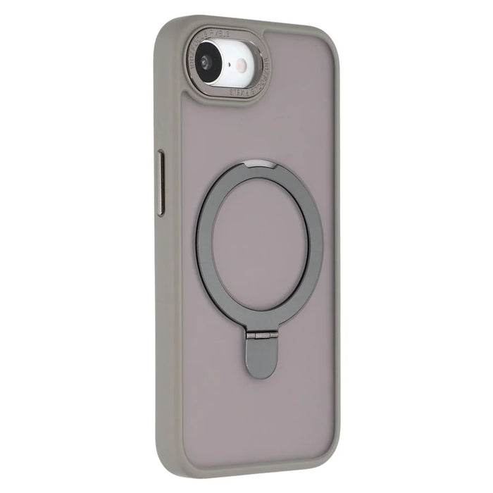 For iPhone 17e / 16e Case Compatible with MagSafe Kickstand TPU + PC Phone Back Cover - Grey - 1