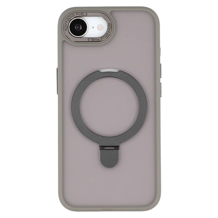 For iPhone 17e / 16e Case Compatible with MagSafe Kickstand TPU + PC Phone Back Cover - Grey - 3