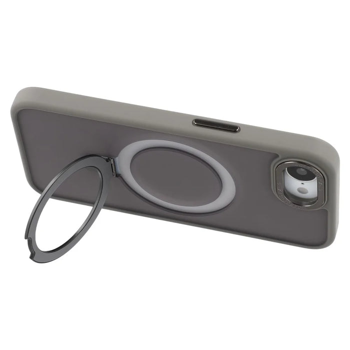 For iPhone 17e / 16e Case Compatible with MagSafe Kickstand TPU + PC Phone Back Cover - Grey - 5