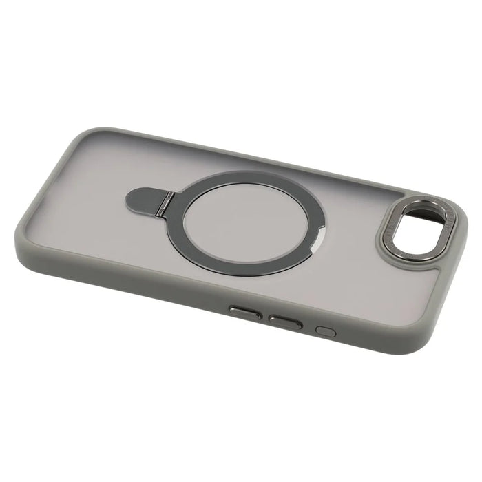 For iPhone 17e / 16e Case Compatible with MagSafe Kickstand TPU + PC Phone Back Cover - Grey - 6