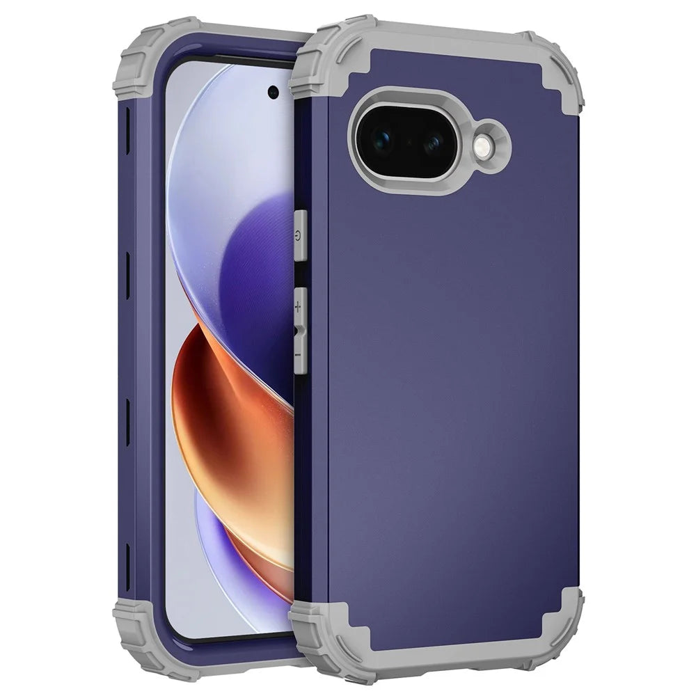 L-Style For Google Pixel 9a Case Shockproof PC + TPU Phone Back Cover - Navy Blue - 1