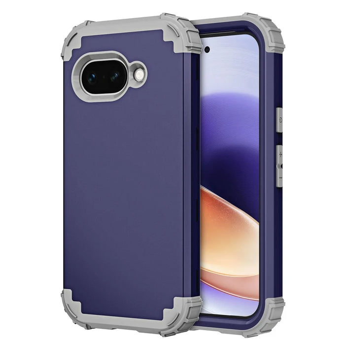 L-Style For Google Pixel 9a Case Shockproof PC + TPU Phone Back Cover - Navy Blue - 2