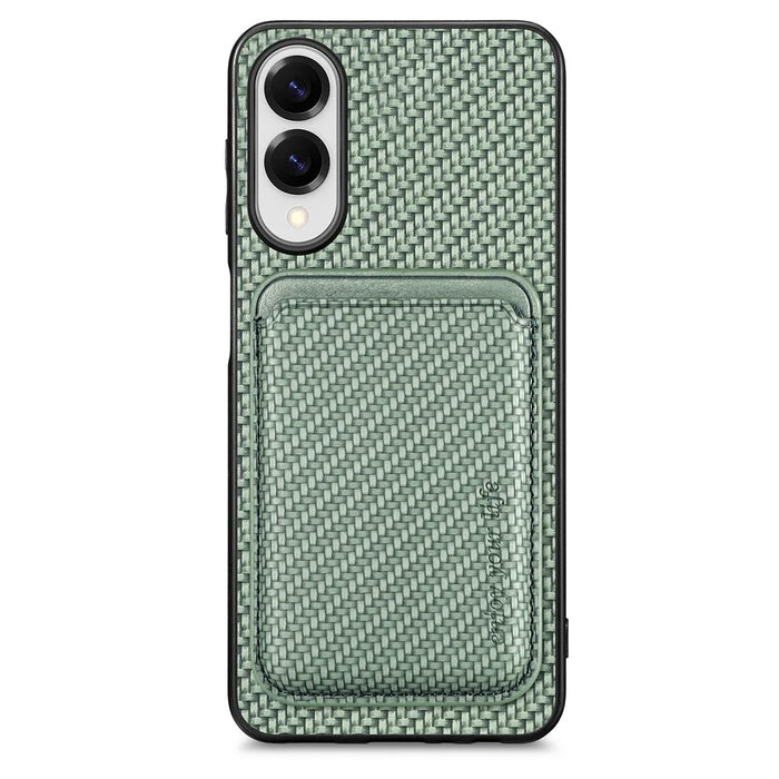 For Samsung Galaxy S25 Edge Case Magnetic Detachable Card Holder Phone Back Cover - Green - 1