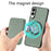 For Samsung Galaxy S25 Edge Case Magnetic Detachable Card Holder Phone Back Cover - Green - 3