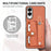 For Samsung Galaxy S25 Edge Case Carbon Fiber Texture Leather Phone Back Cover with Card Holder - Brown - 6