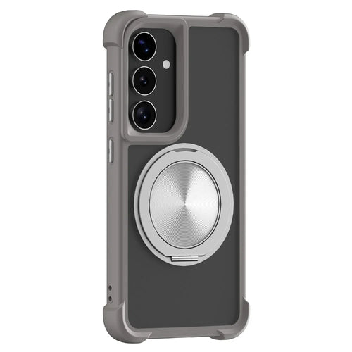 For Samsung Galaxy A16 4G / 5G Magnetic Case CD Vein Kickstand TPU + PC Phone Cover - Grey - 1