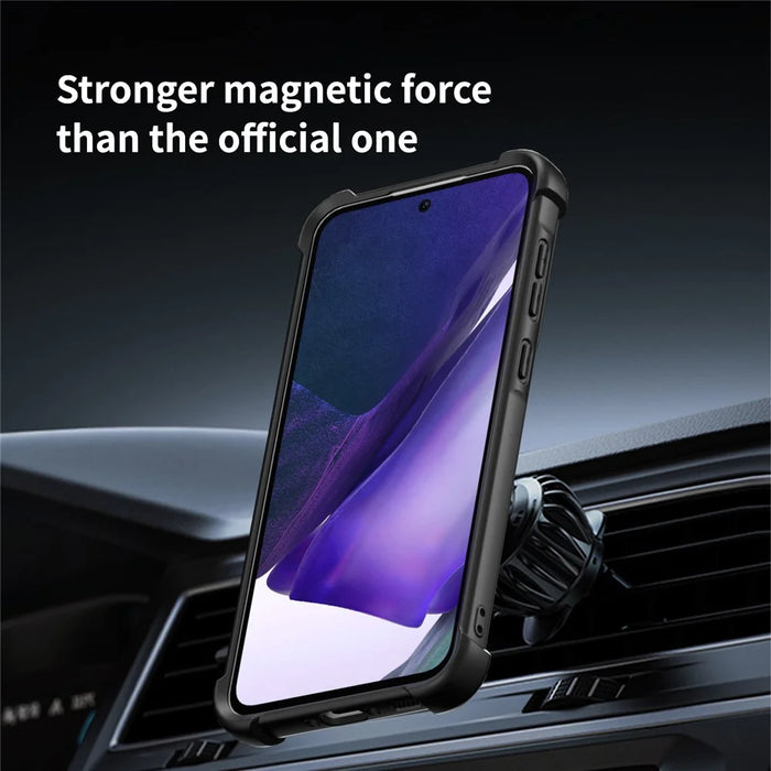 For Samsung Galaxy A36 5G Magnetic Case CD Vein Kickstand TPU + PC Phone Cover - Black - 5