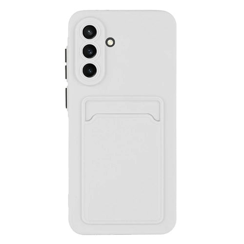 For Samsung Galaxy A56 5G Case Card Slot Matte Fingerprint-Free Back Cover - White - 1