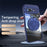 For Google Pixel 9a Magnetic Case PC + TPU Phone Cover with Rotating Metal Kickstand, Lens Protector - Blue - 4
