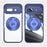 For Google Pixel 9a Magnetic Case PC + TPU Phone Cover with Rotating Metal Kickstand, Lens Protector - Blue - 7