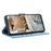 For Samsung Galaxy S25 Edge Wallet Case Cats Imprint Leather Phone Cover with Strap - Blue - 2