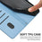 For Samsung Galaxy S25 Edge Wallet Case Cats Imprint Leather Phone Cover with Strap - Blue - 6
