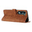 For vivo Y29s 5G Case Imprinted Lines Leather Phone Cover with Stand - Brown - 3