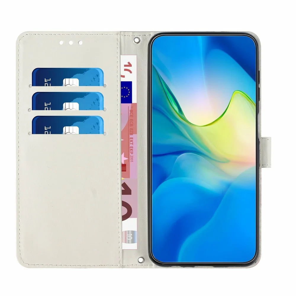 For Samsung Galaxy S25 Edge Stand Case Marble Pattern PU Leather Wallet Phone Cover - Purple - 2