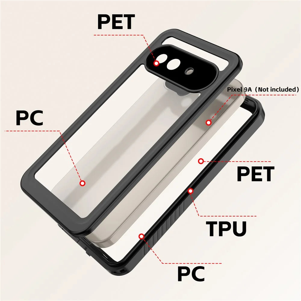 REDPEPPER FS Series For Google Pixel 9a Case IP68 Waterproof Clear Back Panel Phone Cover - 6