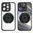For iPhone 16 Pro Max Magnetic Case PC + TPU Phone Cover with Rotating Metal Kickstand, Lens Protector - Black - 1