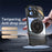 For iPhone 16 Pro Max Magnetic Case PC + TPU Phone Cover with Rotating Metal Kickstand, Lens Protector - Black - 3