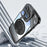 For iPhone 16 Pro Max Magnetic Case PC + TPU Phone Cover with Rotating Metal Kickstand, Lens Protector - Black - 4