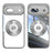 For Google Pixel 8a Magnetic Case PC + TPU Phone Cover with Rotating Metal Kickstand, Lens Protector - Titanium Grey - 1