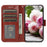 For iPhone 14 Case Wallet Stand Imprinted Rose Butterfly PU Leather Phone Cover - Brown - 2