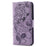 For iPhone 14 Pro Max Case Wallet Stand Imprinted Rose Butterfly PU Leather Phone Cover - Purple - 4